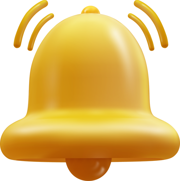 Ringing bell 3d icon